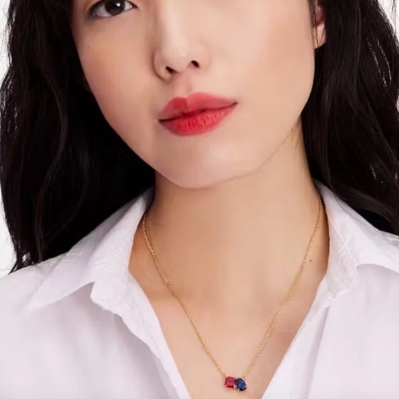 $58 Kate Spade Showtime Toi Et Moi Pendant
Blue - Picture 3 of 7